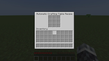 Automatic Crafting Table Recipe Menu