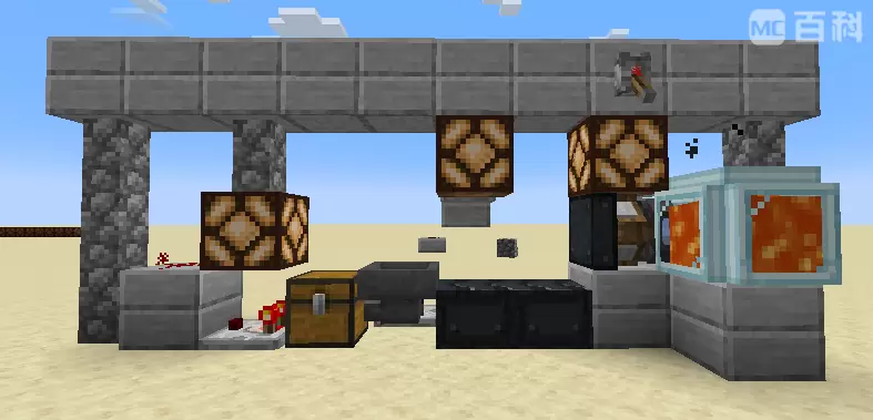 Automatic cobblestone farm with jam-proof funnels