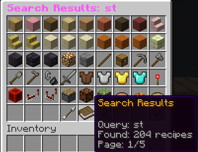 Search Results in Vanilla Recipes