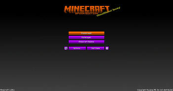 Main Menu with selected Sigleplayer button