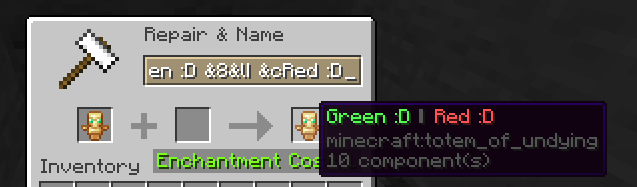 Item name with multiple colors