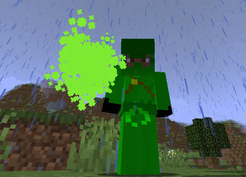 Green Ninja with elemental power