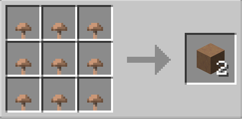 Brown Mushroom Block crafting recipe