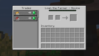 A villager inventory