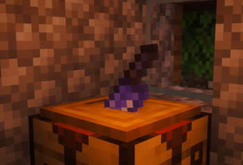 Ethium knife on a cutting board