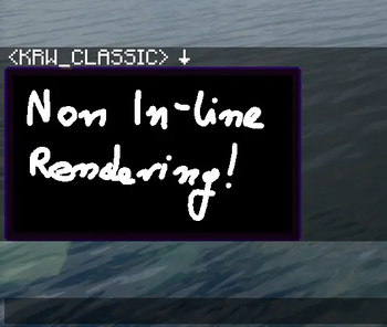 Non In-line rendering