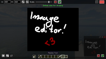 Image Editor: Resize tool