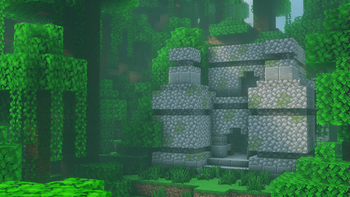 I tried to go for an original design and not use the classic Aztec Pyramid that I see people make so often (screenshot made using Bliss shaderpack)