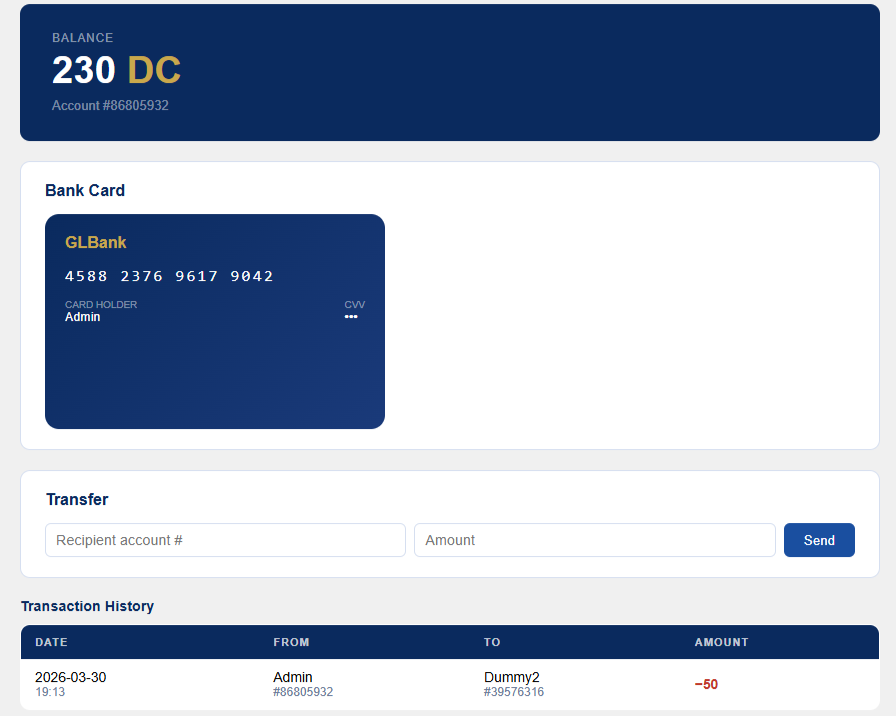 Example site after payment