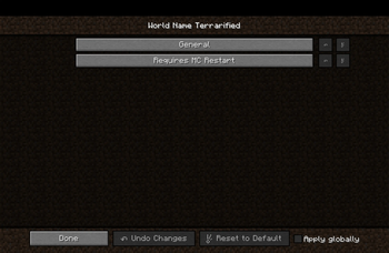 Configuration categories (Version 1.2)