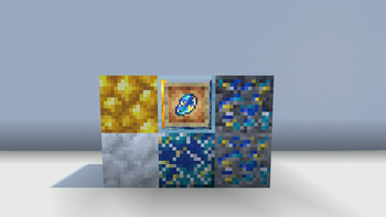 Lapis Lazuli Next to Gold and Calcite (Shaders)
