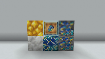 Lapis Lazuli Next to Gold and Calcite (No Shaders)