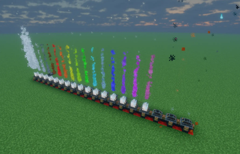 Thruster plume dye and hiding
