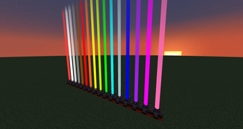 Beam thrusters dye support