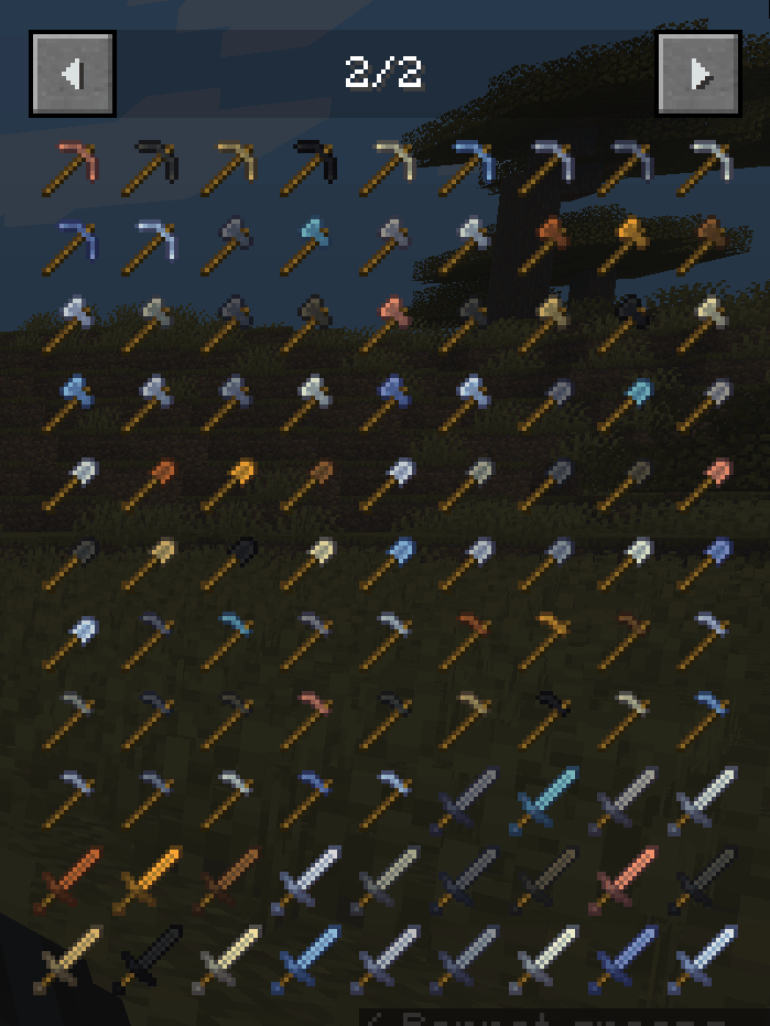A fine selection of tools and armor
