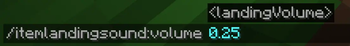 [NEW] - Command to Change Landing Sound Volume