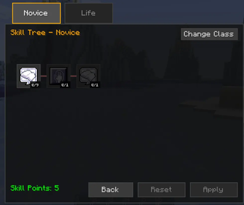 Skill Menu