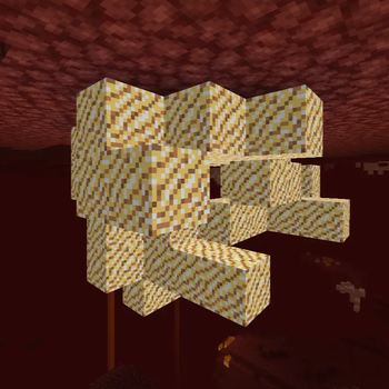 a bunch of glowstone in the nether