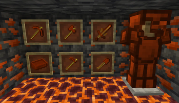 Moltenite tools and armour