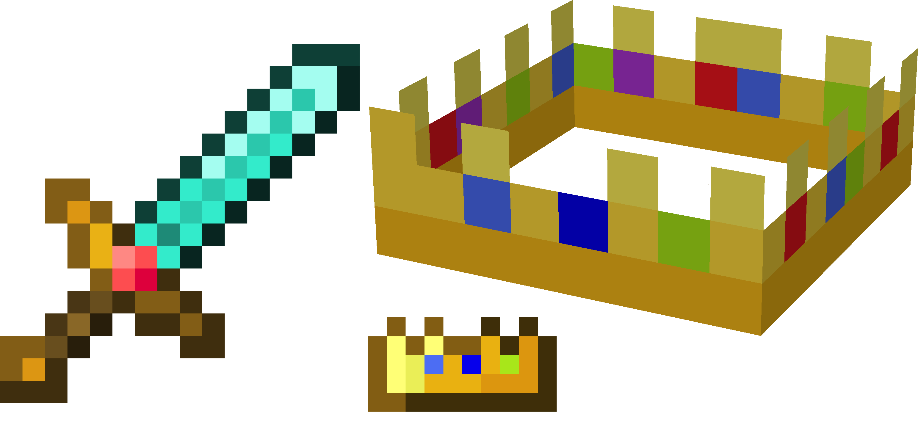 Golden Crown and Techno's Sword
