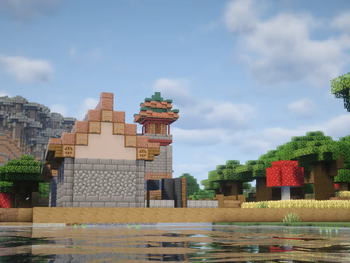 Village and River