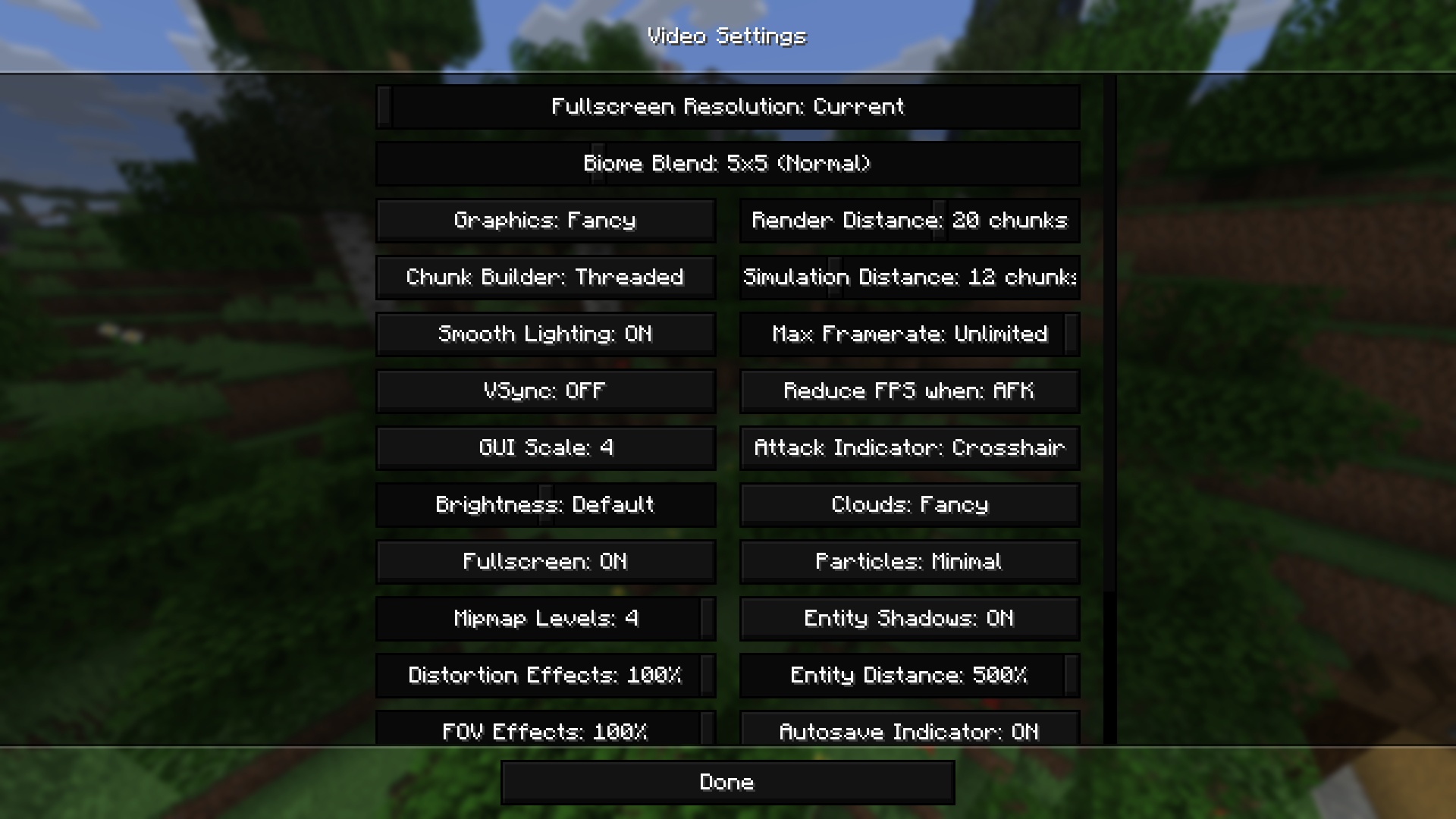 Options Menu