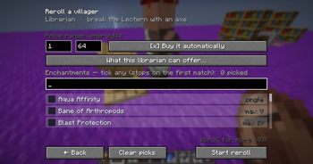 Villager Reroll