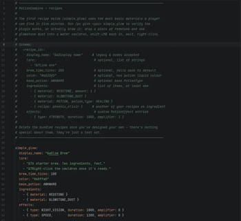 recipes.yml configuration example