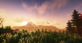 Sunset on a mountain