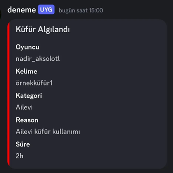 Örnek webhook