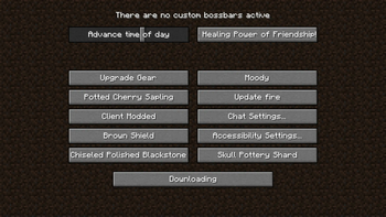 Settings menu