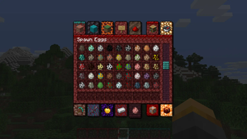 Creative inventory (spawn eggs)