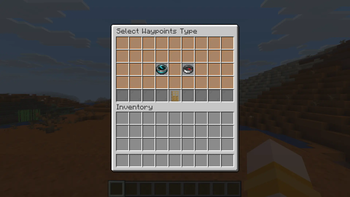 Personal/Public waypoints menu selector