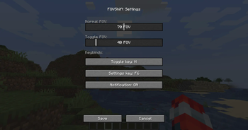 FOVShift Settings