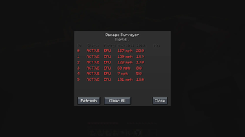GUI of damage surveyor