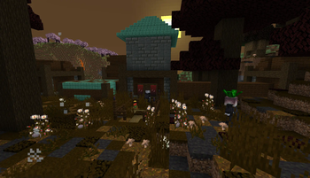 Vampire Fortress in Autumn Forest