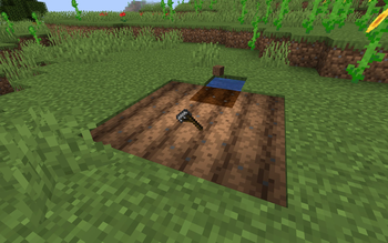 Dirt Tiller can till the soil in 3x3 area around the player.