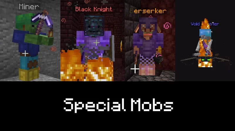 Discover special mobs with distinct abilities in different dimensions!