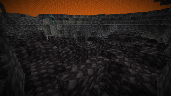 Bedrock under Lava Lake