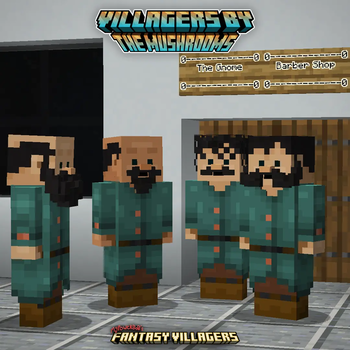Villagers By The Mushrooms: Barber Shop Buddies
