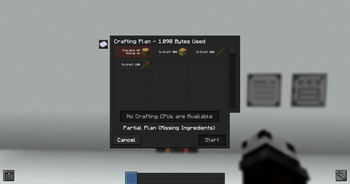 AE2 - Crafting Plan Example GUI