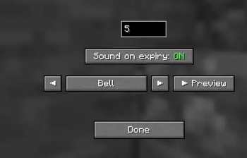 Timer settings HUD