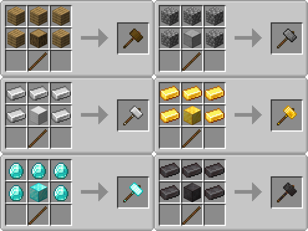 Enhanced Hammers Crafting