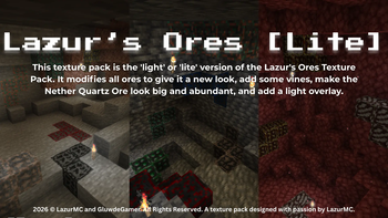 Lazur's Ores [Lite] Texture Pack [Cover Image]