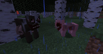 simulated cow and simulated pig