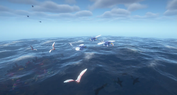 Skyfish flock