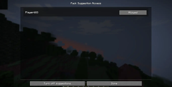 Allow/restrict players from suggesting