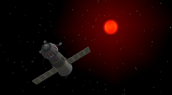 Soyuz Capsule orbiting Trappist-1 E