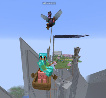 Flying friend on elytra