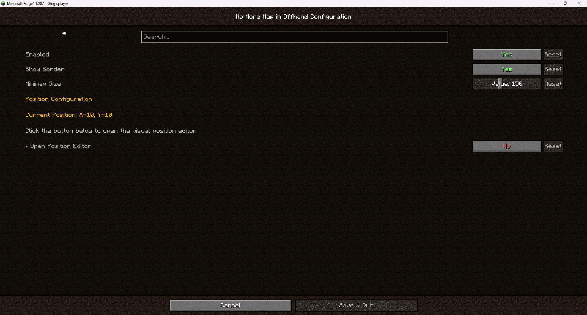 Config View F8 KEY